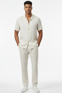 LUNETWEAR Off-White Linen 3-Piece Set - Pants Front