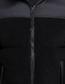Zwarte Teddy Sherpa Jas - Close-up Textuur