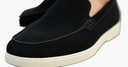 Zwarte Suède Loafers - Close-up Suède Textuur