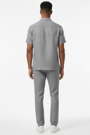 LUNETWEAR Gray Linen 3-Piece Set - Pants Back