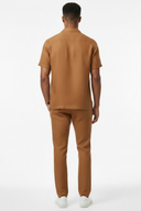 LUNETWEAR Brown Linen 3-Piece Set - Pants Back