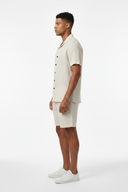 LUNETWEAR Off-White Linen 3-Piece Set - Shorts Side