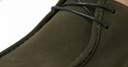Kaki Olijfgroene Suède Veterschoenen - Close-up Suède en Veters