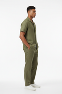 LUNETWEAR Green Linen 3-Piece Set - Pants Side