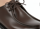 Bruine Leren Schoenen - Close-up Leer en Stiksel