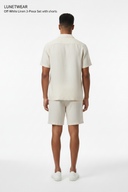 LUNETWEAR Off-White Linen 3-Piece Set - Shorts Back