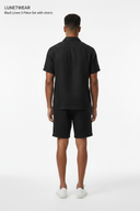 LUNETWEAR Black Linen 3-Piece Set - Shorts Back