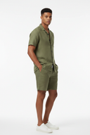 LUNETWEAR Green Linen 3-Piece Set - Shorts Side