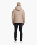Beige Puffer Winterjas Heren - Model Achterkant