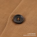 LUNETWEAR Brown Linen 3-Piece Set - Fabric Detail