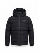 Zwarte Puffer Winterjas - Voorkant Plat