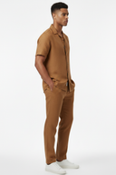 LUNETWEAR Brown Linen 3-Piece Set - Pants Side