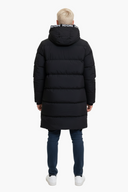 Zwarte Lange Parka Heren - Model Achterkant