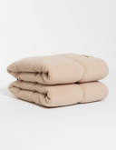 Beige Teddy Sherpa Puffer Jas - Gevouwen