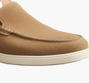 Beige Casual Loafers - Close-up Leer en Textuur
