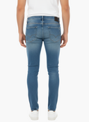 Medium Blue Slim Fit Jeans Heren - Model Achterkant