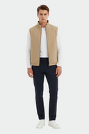 Reversible bodywarmer heren - beige kant