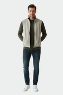 Reversible bodywarmer heren - lichtgrijze kant