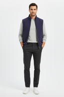 Reversible bodywarmer heren - navy kant