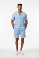 Sky Linen Set New Model Front Shorts