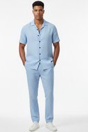 Sky Linen Set Pants Front