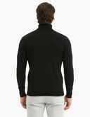 Zwarte Coltrui Heren - Classic Turtleneck Model Achterkant
