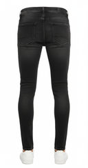 Zwarte Skinny Jeans - Achterkant met Lichte Wassing