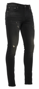 Zwarte Skinny Jeans - Zijkant Profiel